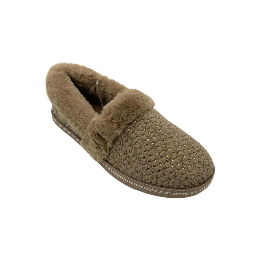 Skechers Women's Cozy Campfire Toasty Rhinestone Slipper Mocha - Wide